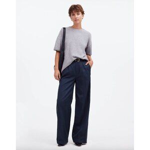 Madewell Navy Wide-Leg Trousers